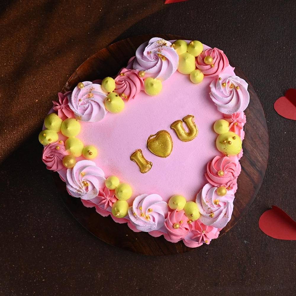 Front View: Romantic Anniversary Cake